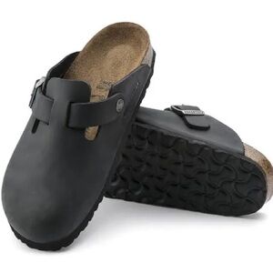 NEW IN BOX Birkenstock Boston Clog in black leather - 39 Narrow
